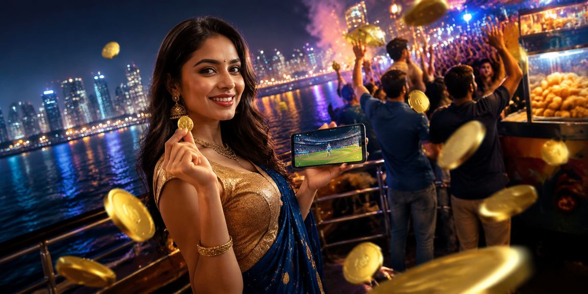 Mobile casino gaming under neon lights in Mumbai